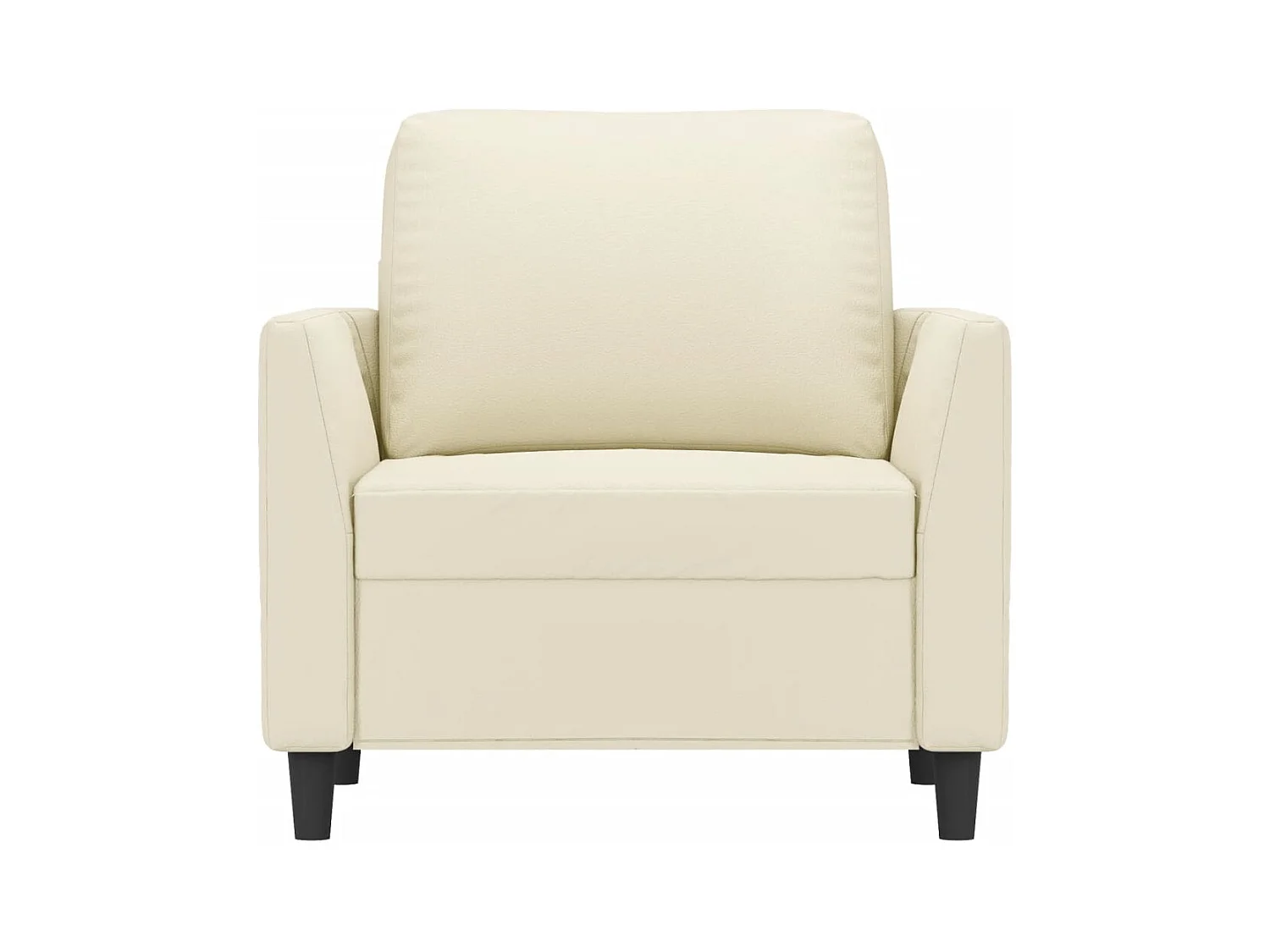 Fauteuil Crème 60 cm Similicuir