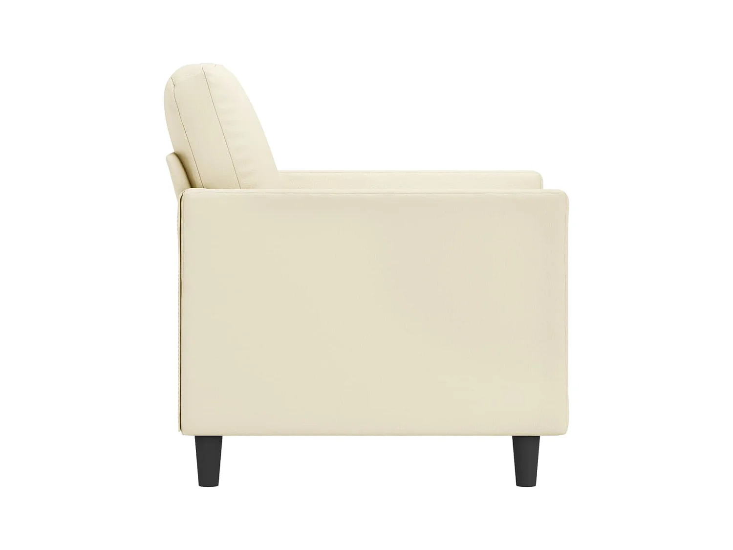 Fauteuil Crème 60 cm Similicuir
