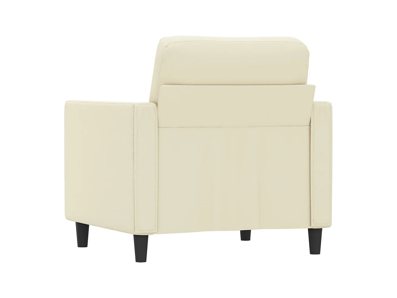 Fauteuil Crème 60 cm Similicuir