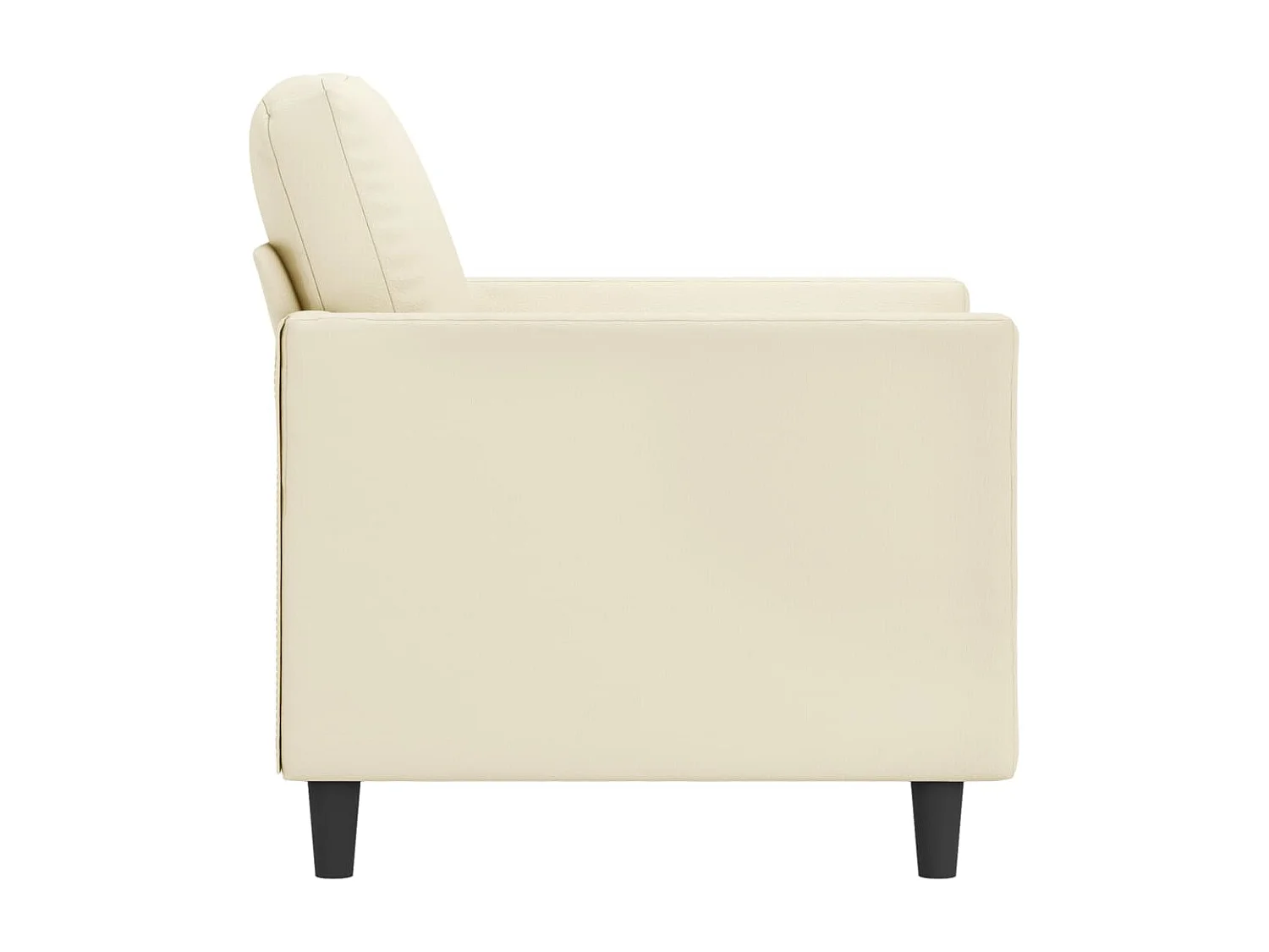 Crèmekleurige fauteuil 60 cm kunstleer