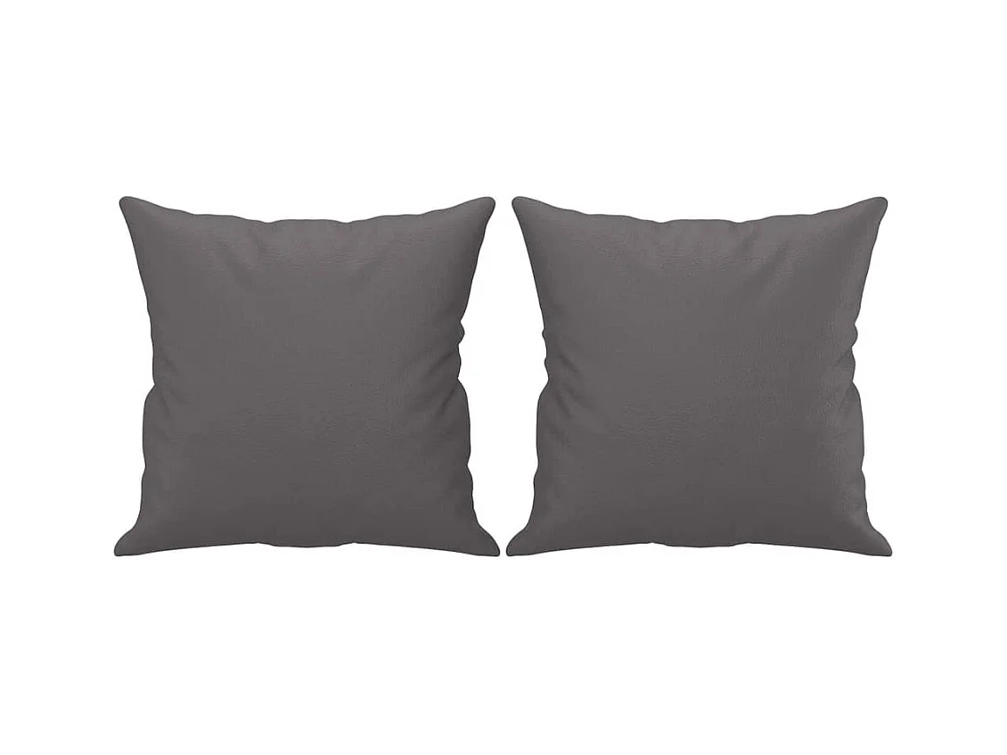 2-zitsbank met sierkussens grijs 140cm kunstleer