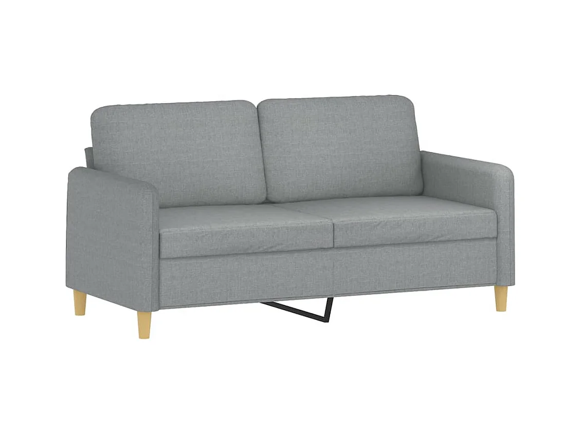 Ensemble de canapés 2 pcs coussins gris clair tissu