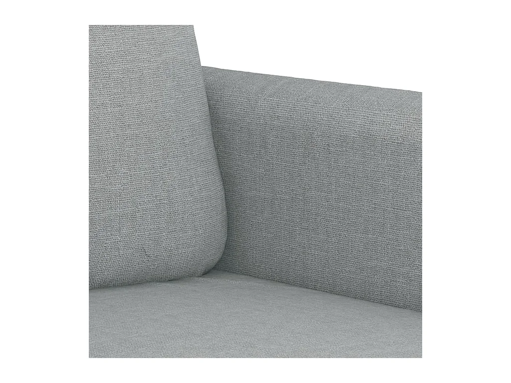 Ensemble de canapés 2 pcs coussins gris clair tissu