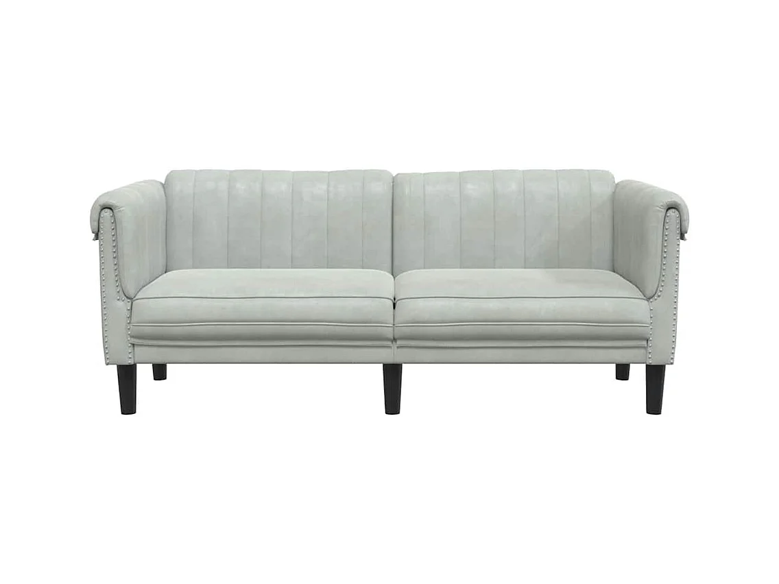 Sofá de 2 plazas de terciopelo gris claro