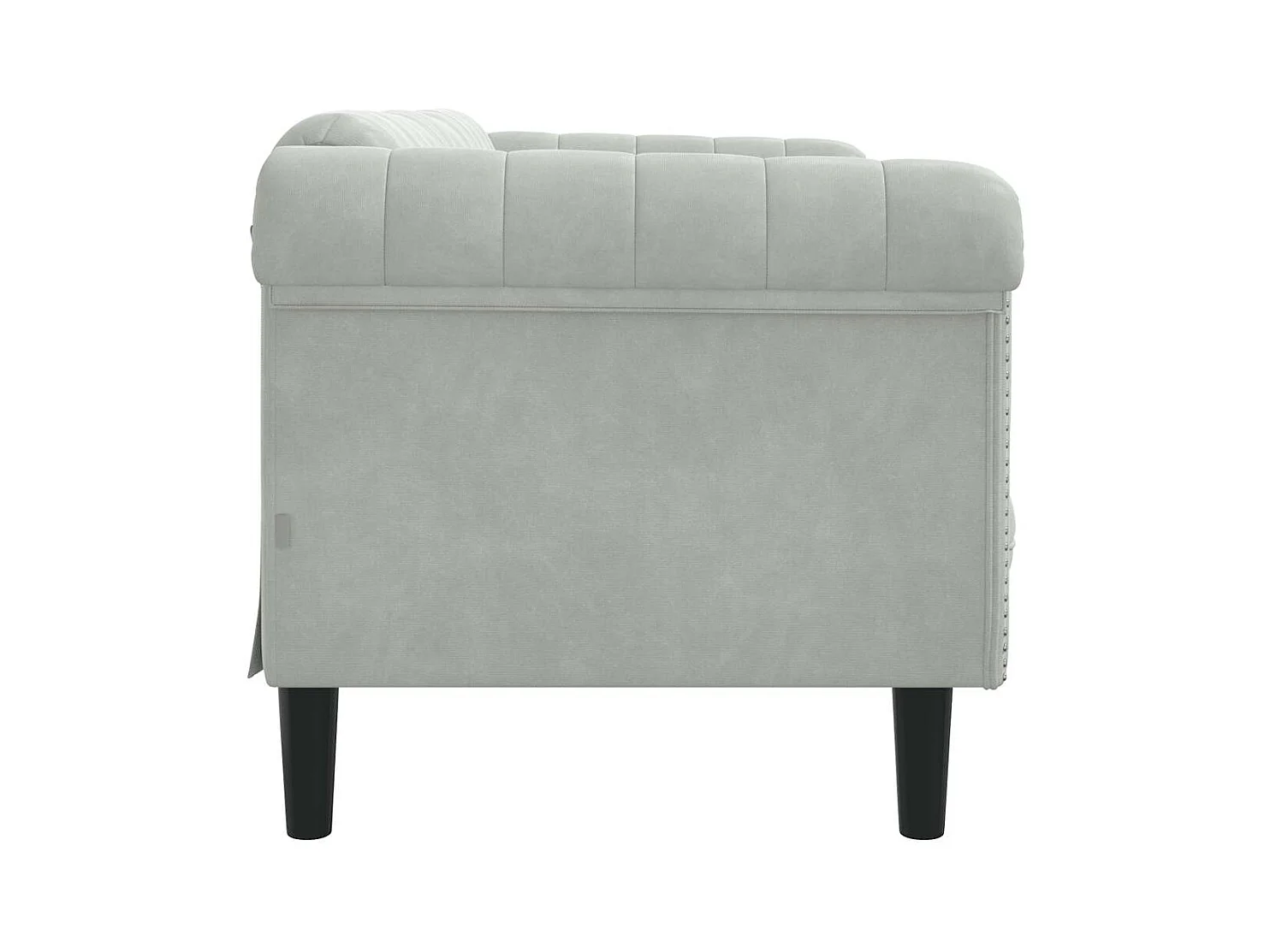 Sofá de 2 plazas de terciopelo gris claro