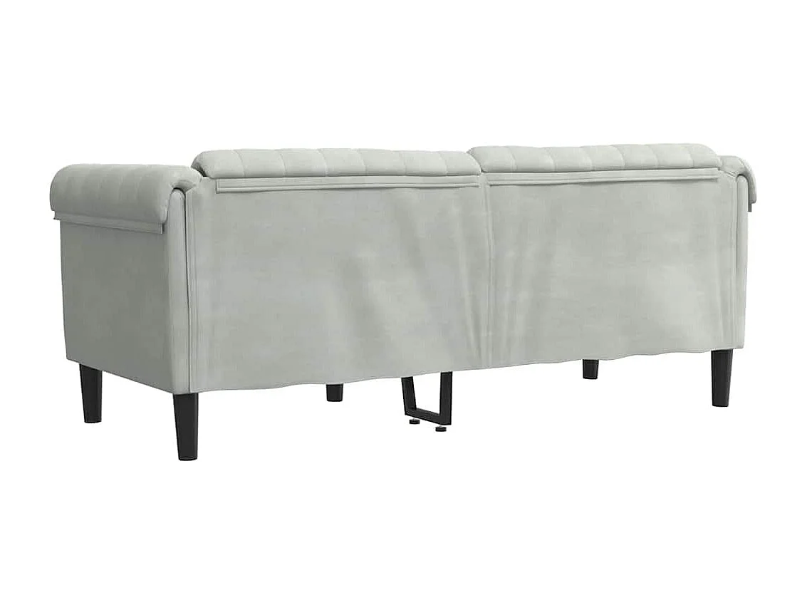 Sofá de 2 plazas de terciopelo gris claro