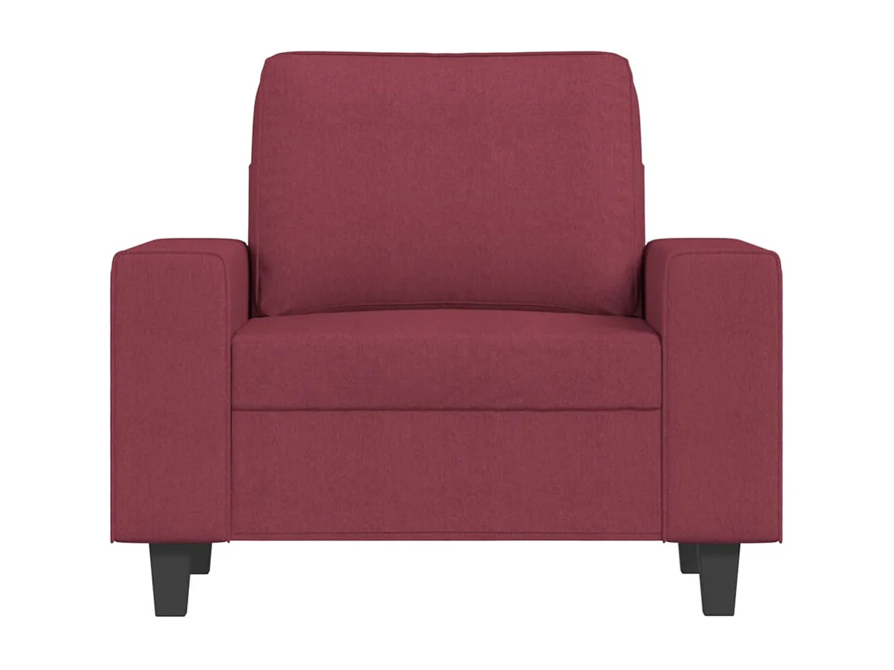 Sillón Tela Rojo Burdeos 60 cm