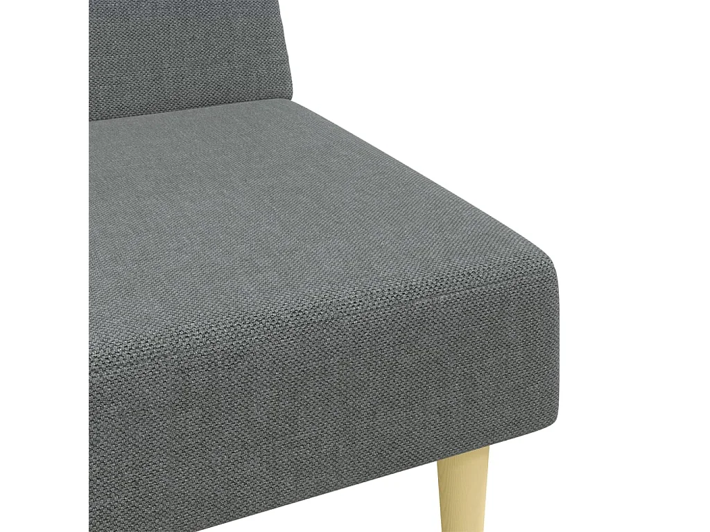 Set di divani 2 pezzi in tessuto grigio scuro