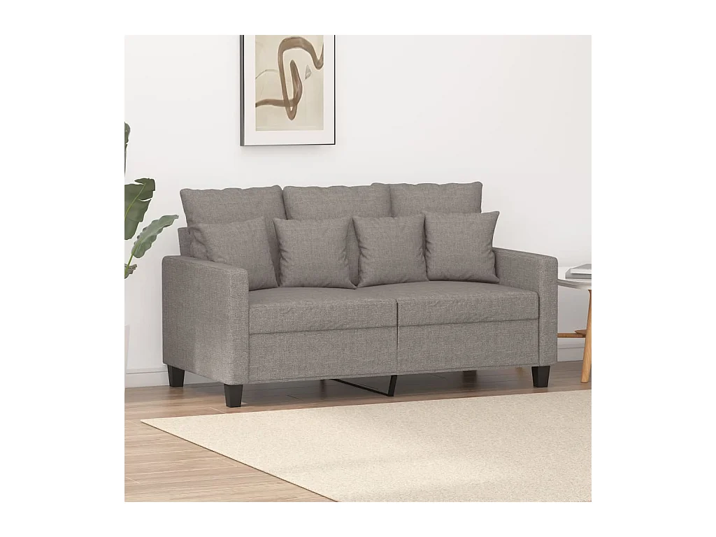 Divano 2 posti Taupe 120 cm Tessuto