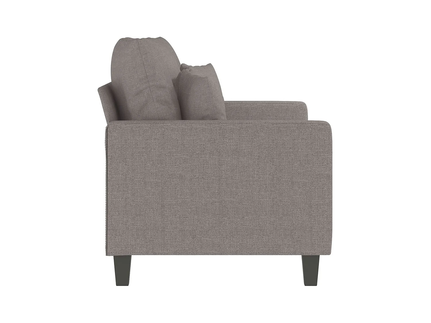 Divano 2 posti Taupe 120 cm Tessuto