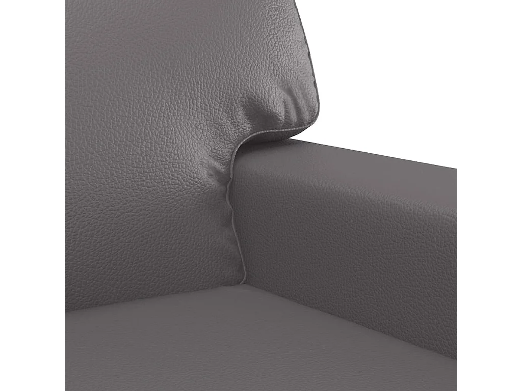 Ensemble de canapés 2 pcs gris similicuir