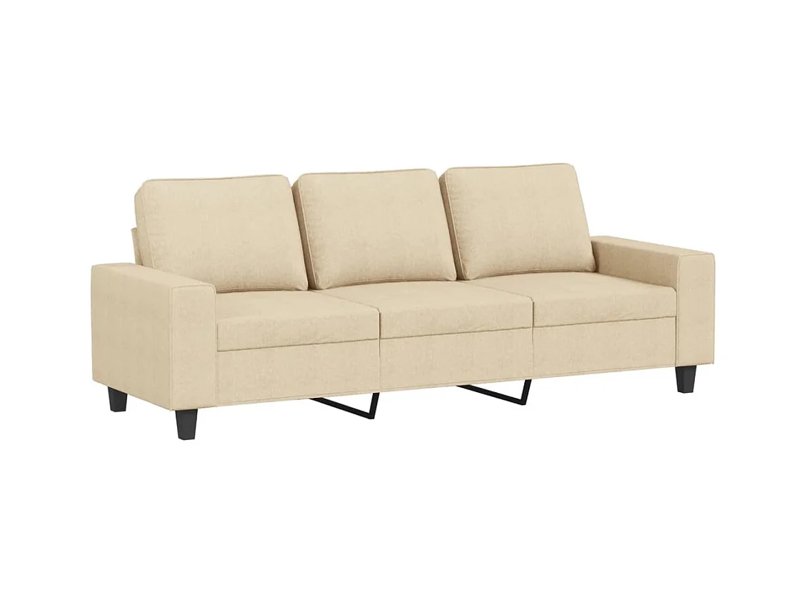 Sofá 3 plazas Crema 180 cm Tela