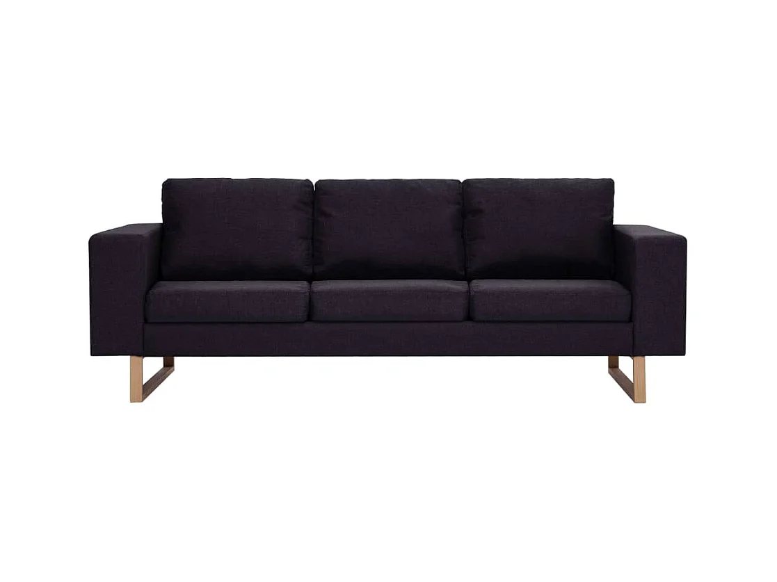 Sofá de 3 plazas en tela negra