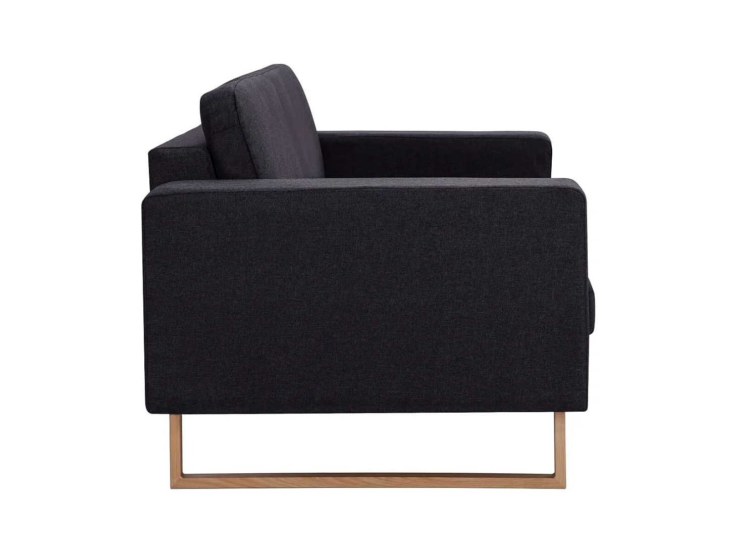 Sofá de 3 plazas en tela negra