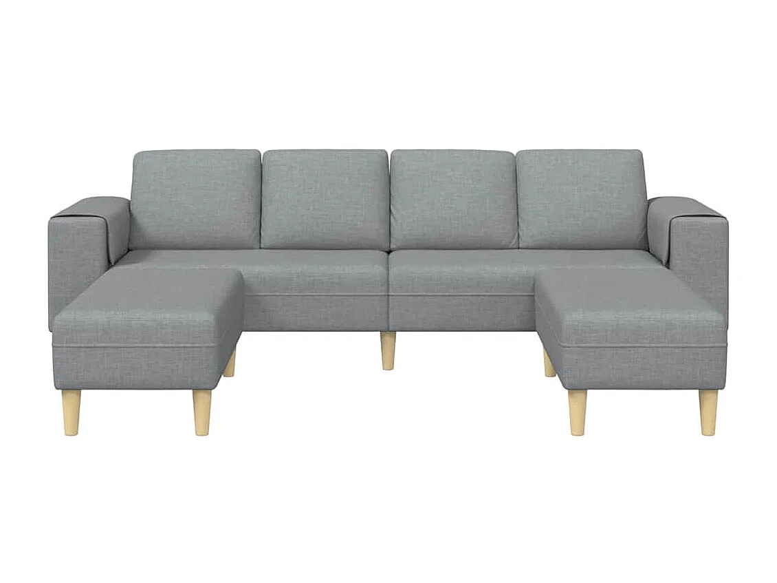 Ensemble de Canapés 3 pcs Gris clair tissu