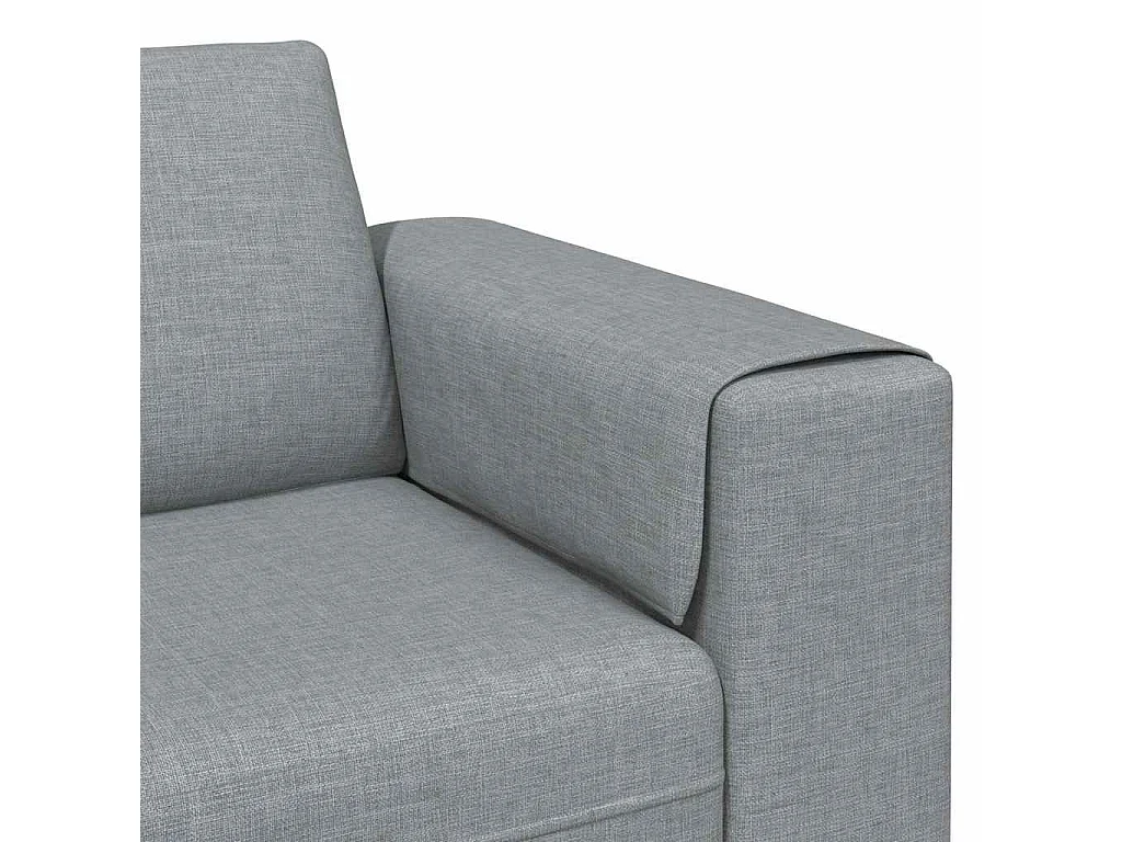 Set di divani 3 pezzi in tessuto grigio chiaro