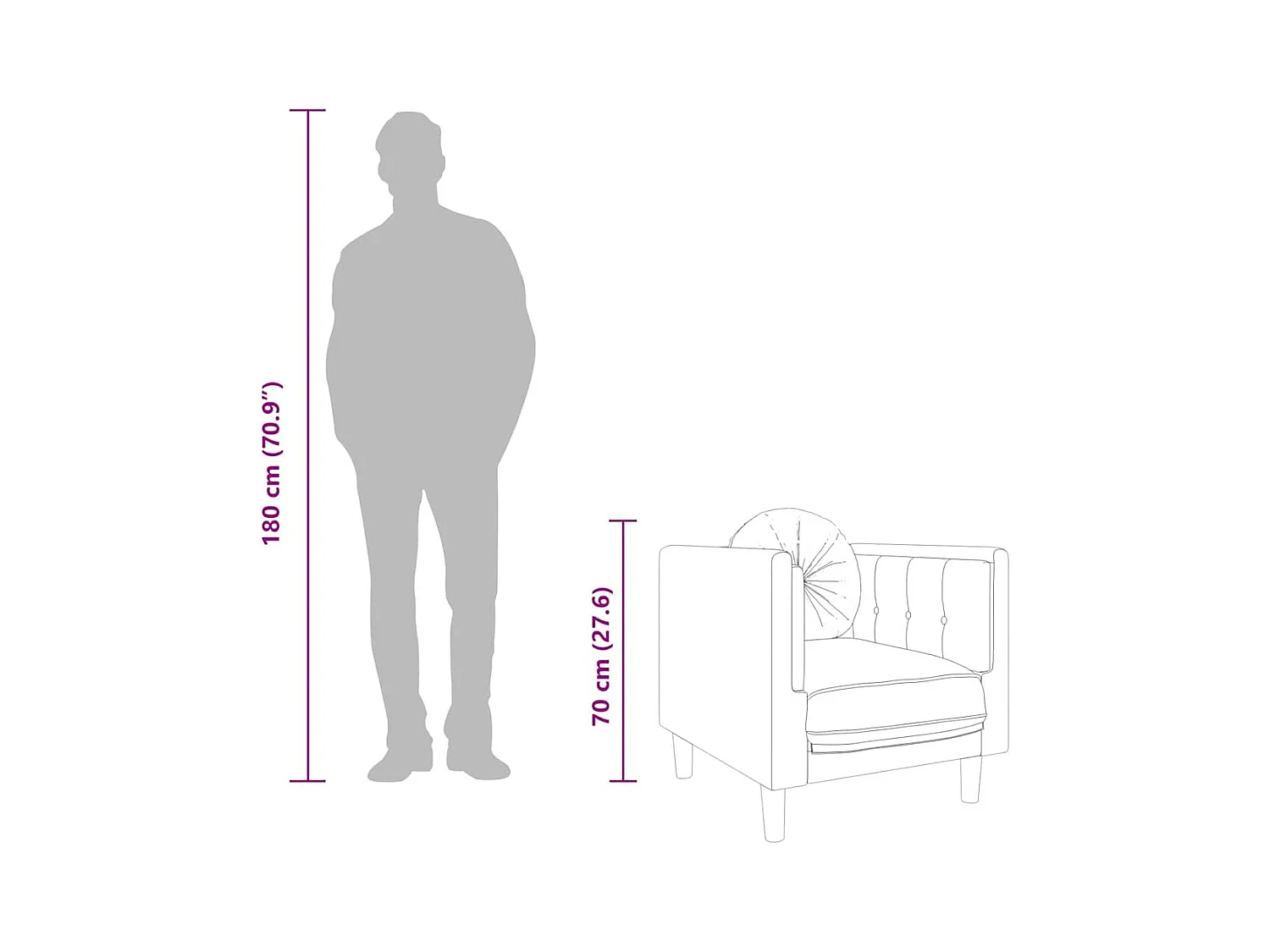 Poltrona con cuscino in velluto rosso bordeaux