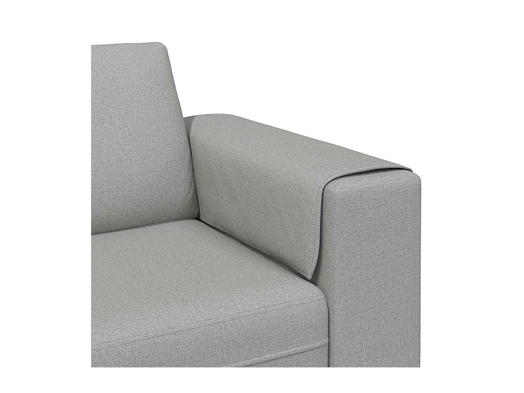 Set di divani in tessuto grigio nuvola