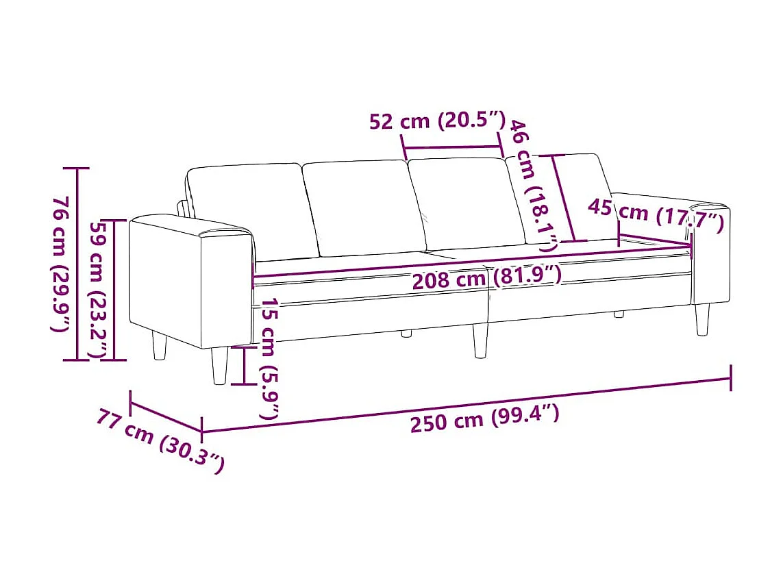 Ensemble de Canapés Gris nuage tissu
