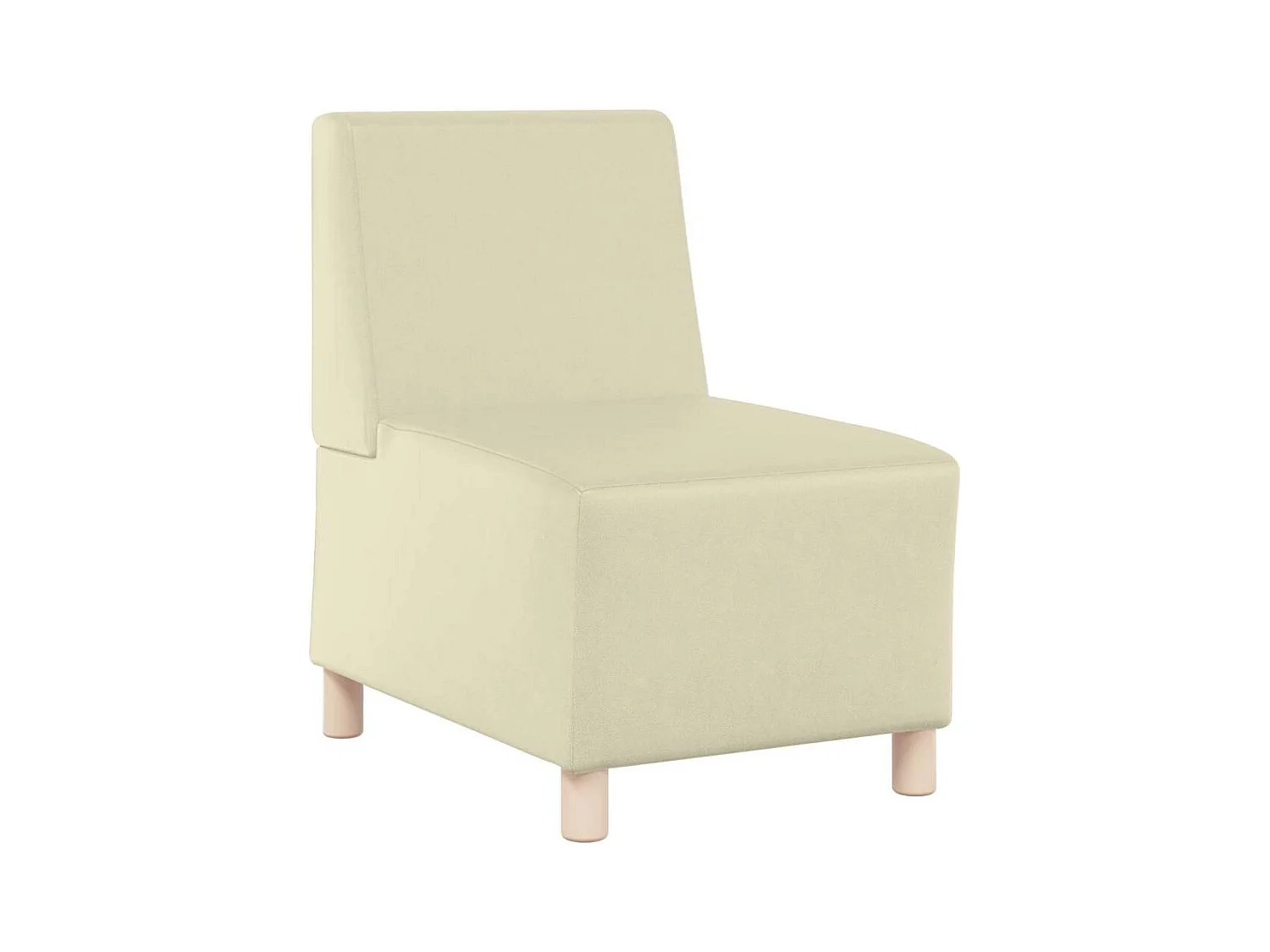 Unité de Sofa Modulaire Sans Accoudoirs Crème 55 x 74 x 82 cm