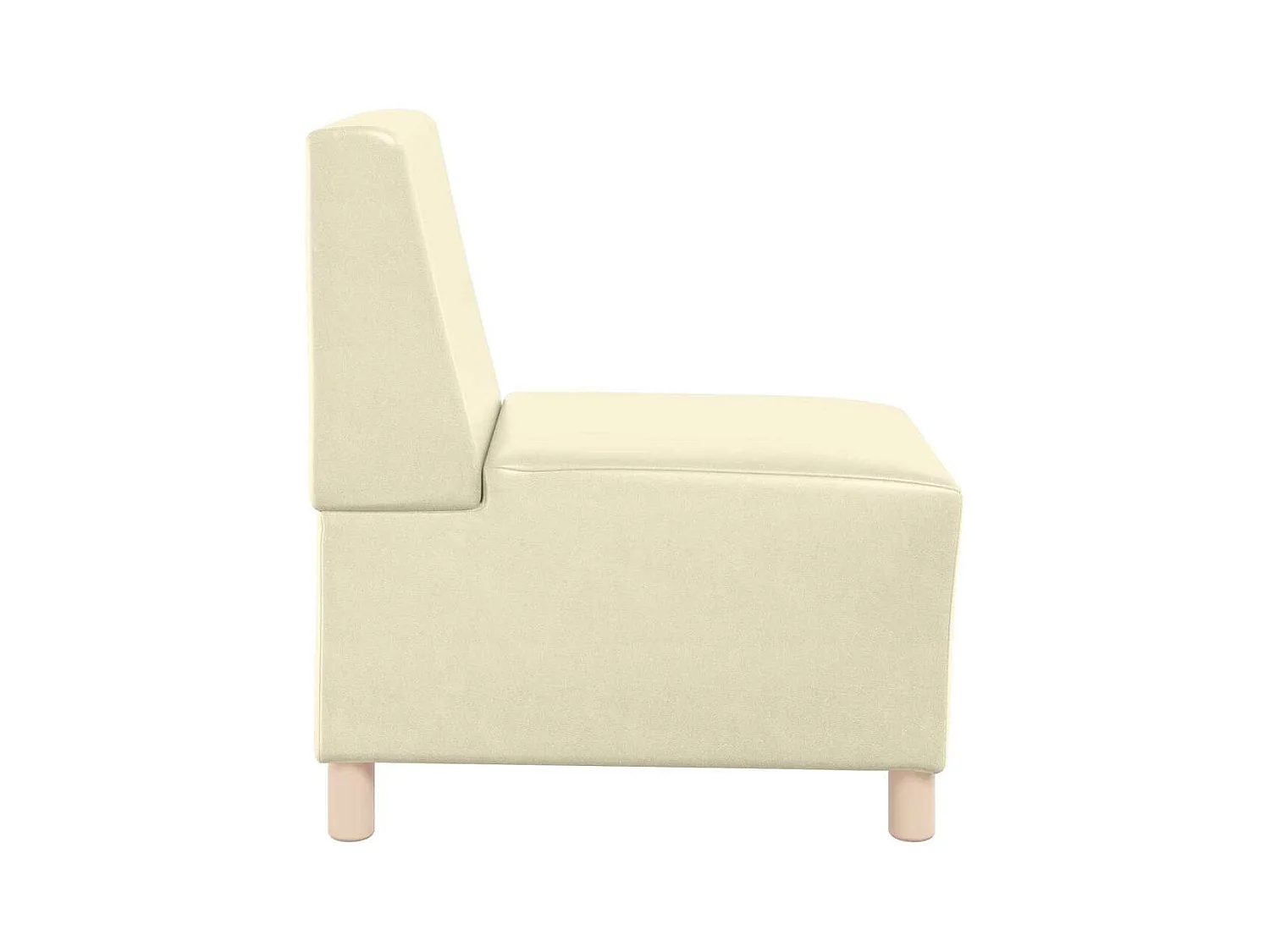 Unité de Sofa Modulaire Sans Accoudoirs Crème 55 x 74 x 82 cm
