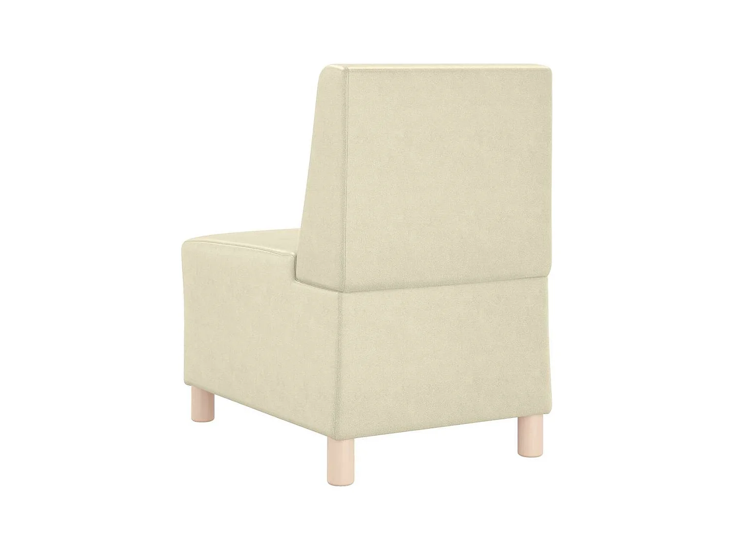 Unité de Sofa Modulaire Sans Accoudoirs Crème 55 x 74 x 82 cm