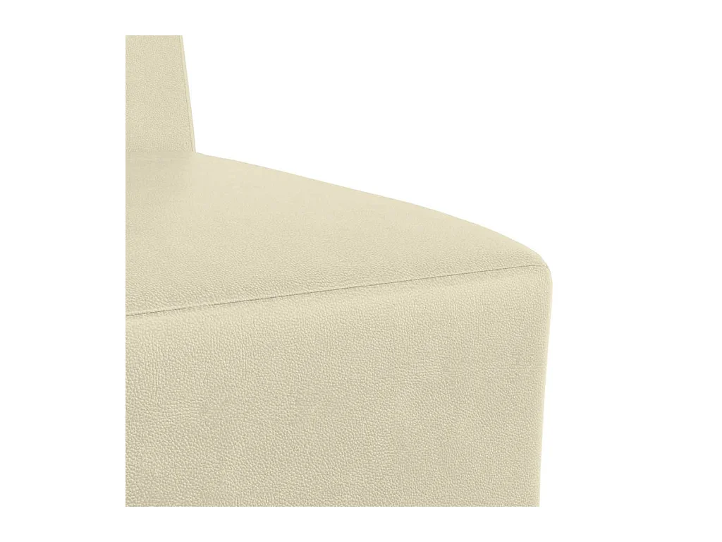Unité de Sofa Modulaire Sans Accoudoirs Crème 55 x 74 x 82 cm