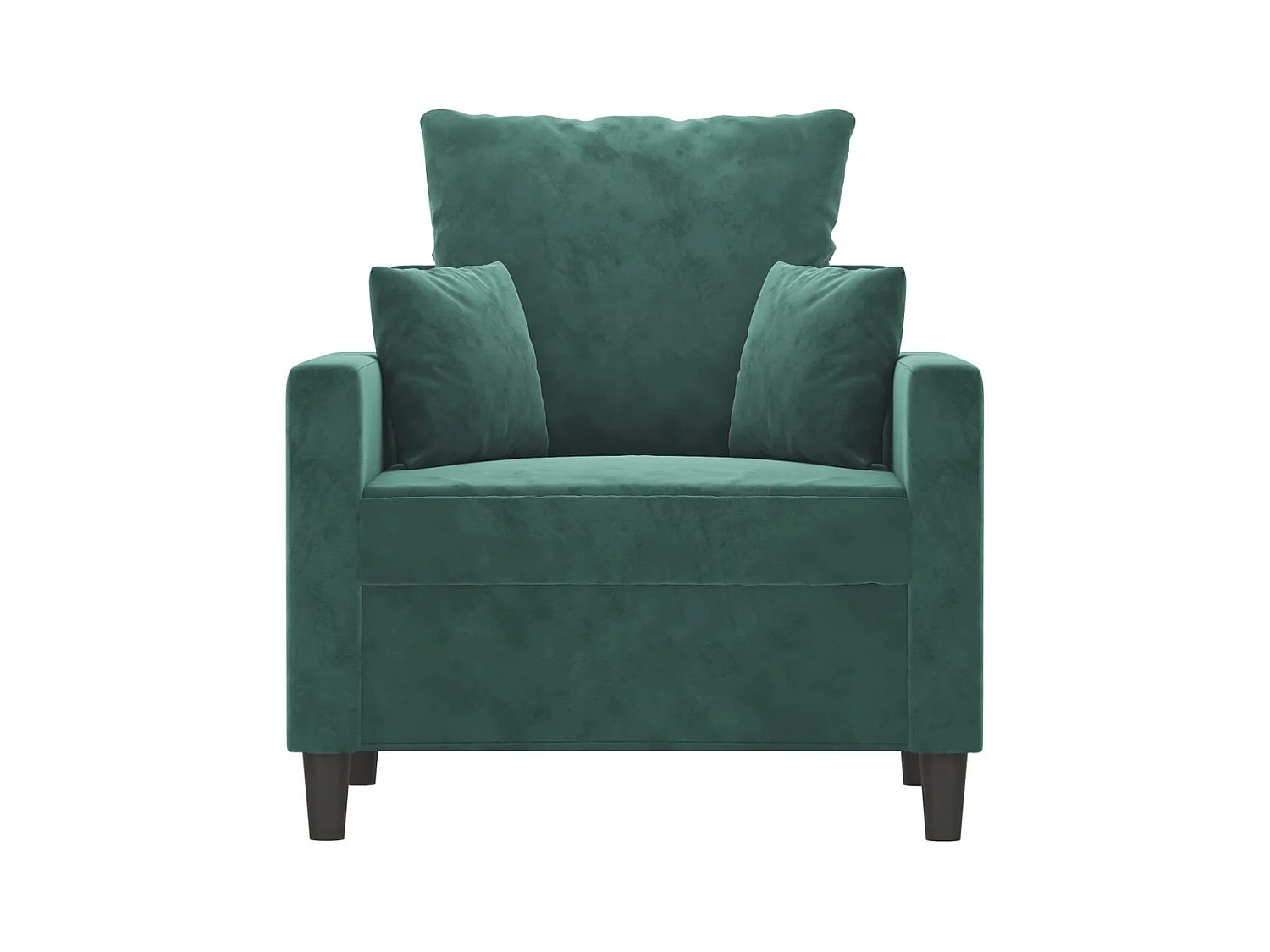 Donkergroene fauteuil 60 cm fluweel