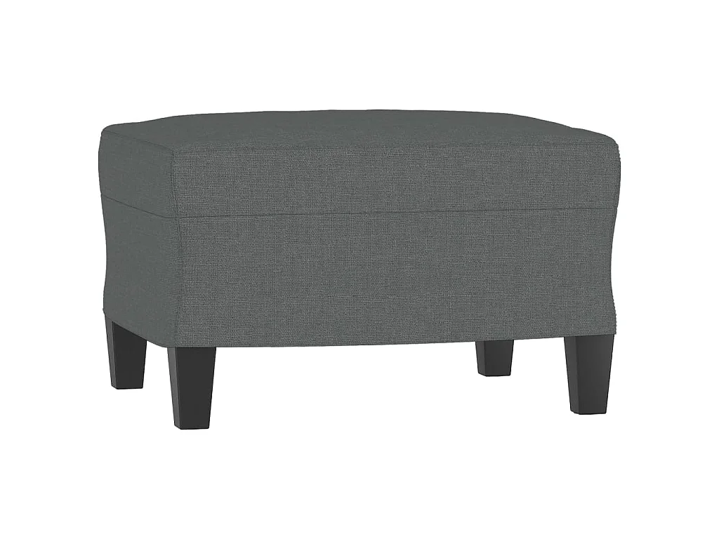 3-teiliges Sofaset mit Kissen, dunkelgrauer Stoff