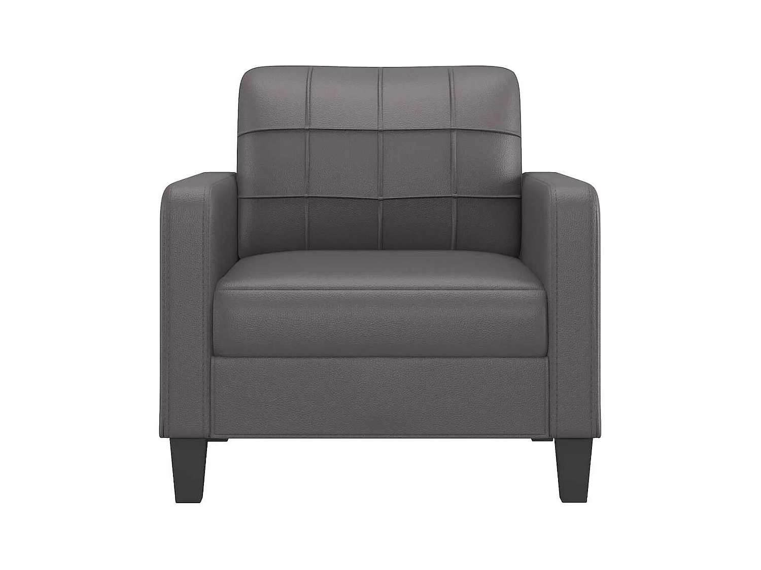 Fauteuil Gris 60 cm Similicuir