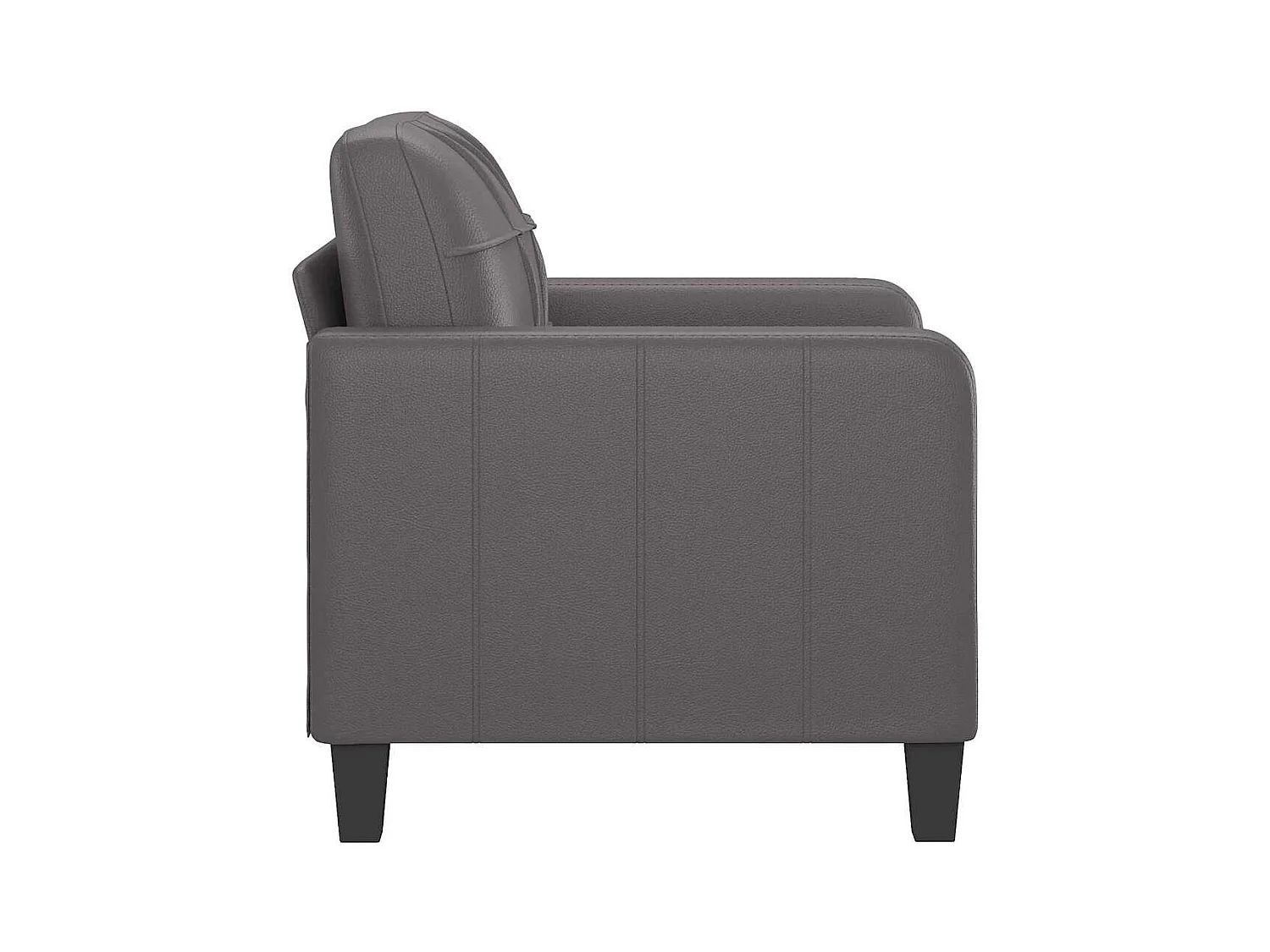 Fauteuil Gris 60 cm Similicuir