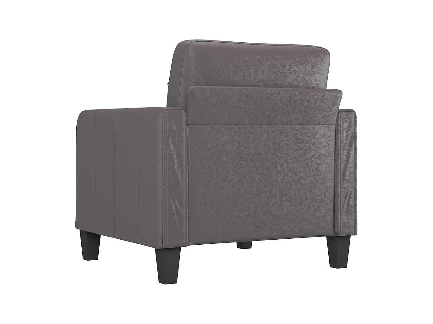 Fauteuil Gris 60 cm Similicuir