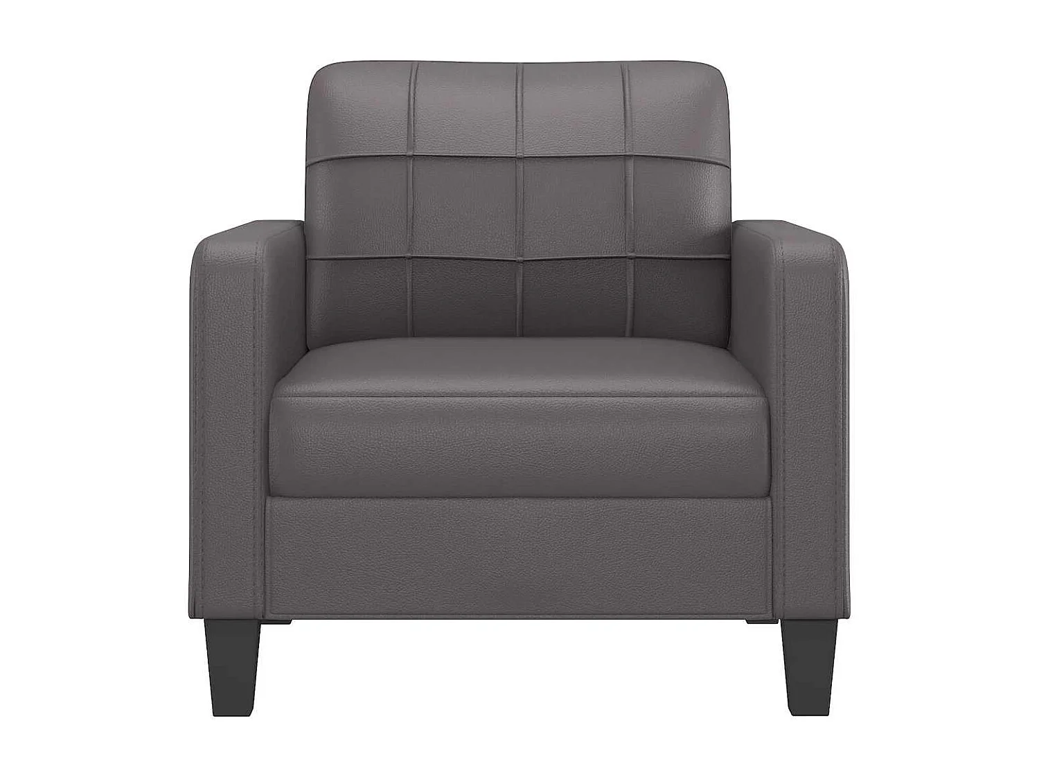 Poltrona grigia 60 cm in similpelle