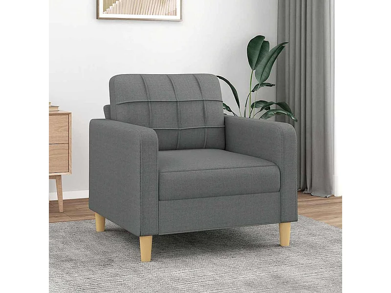 Donkergrijze fauteuil 60 cm stof