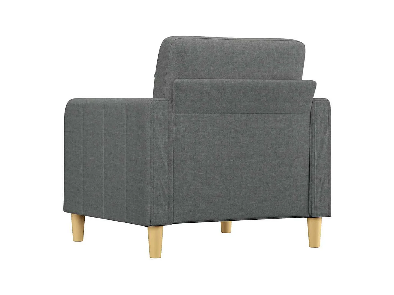 Donkergrijze fauteuil 60 cm stof