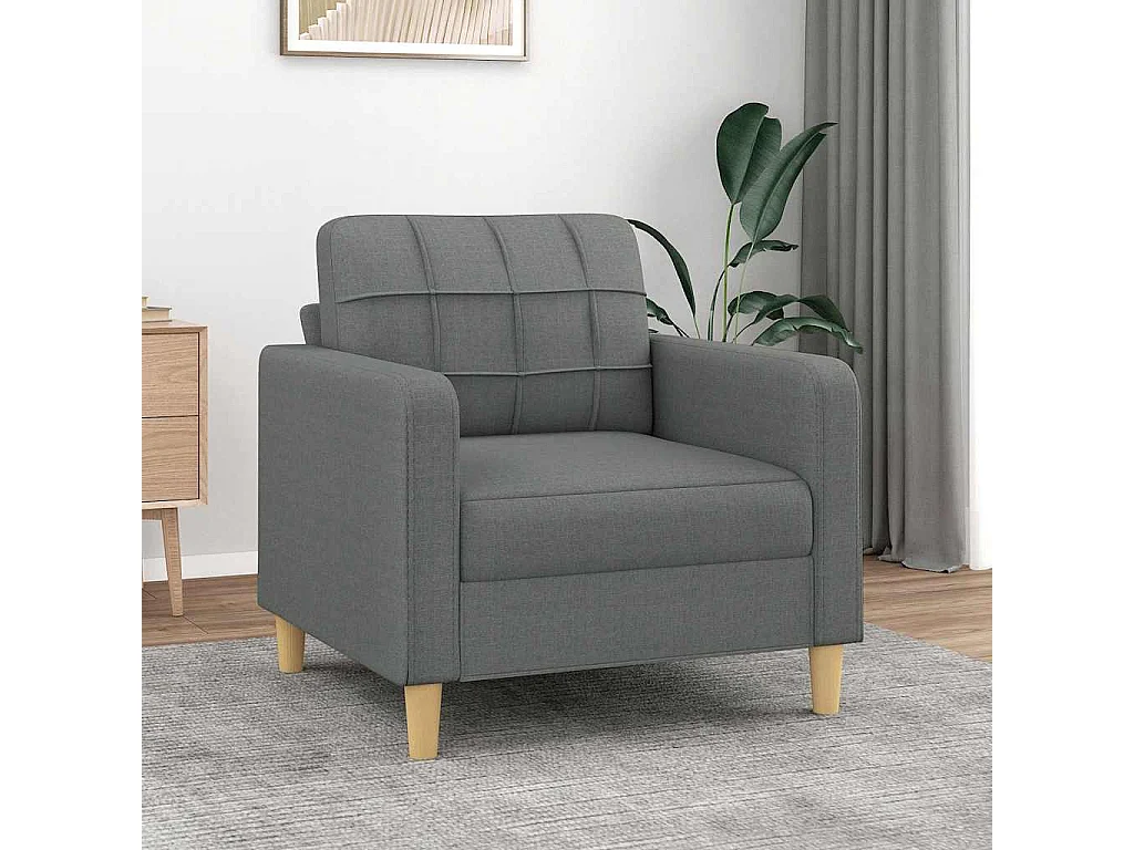Sillón Gris Oscuro 60 cm Tela