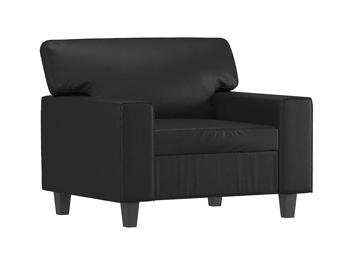 Sillón Negro 60 cm Piel Sintética