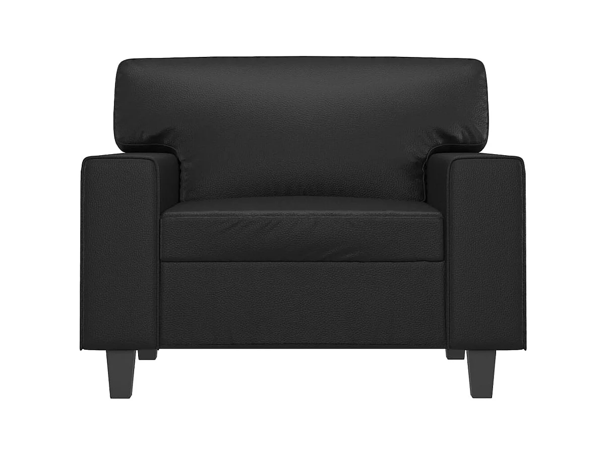 Sillón Negro 60 cm Piel Sintética