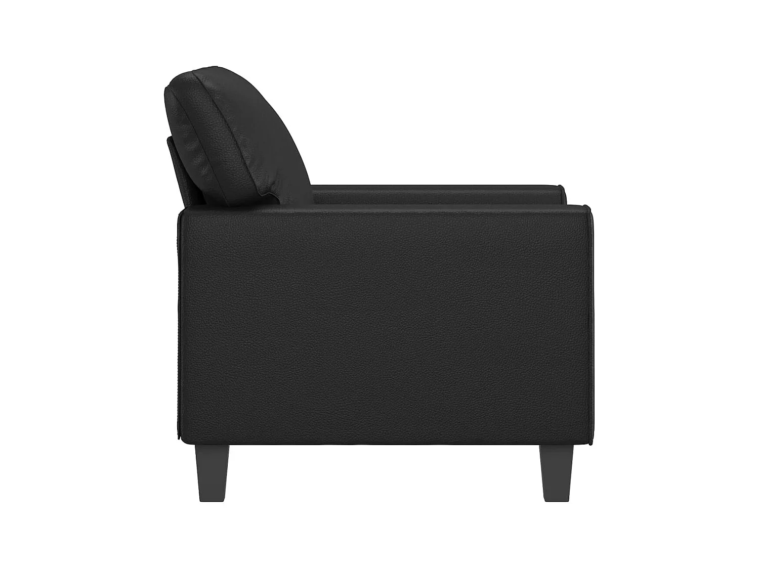 Sillón Negro 60 cm Piel Sintética