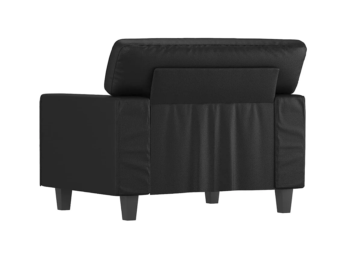 Sillón Negro 60 cm Piel Sintética