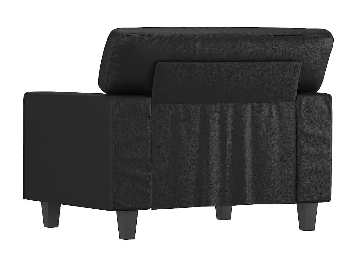 Sillón Negro 60 cm Piel Sintética
