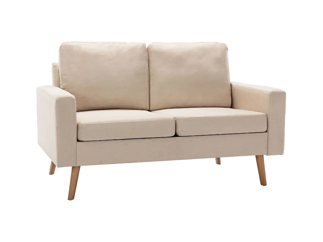2-zitsbank crème stof