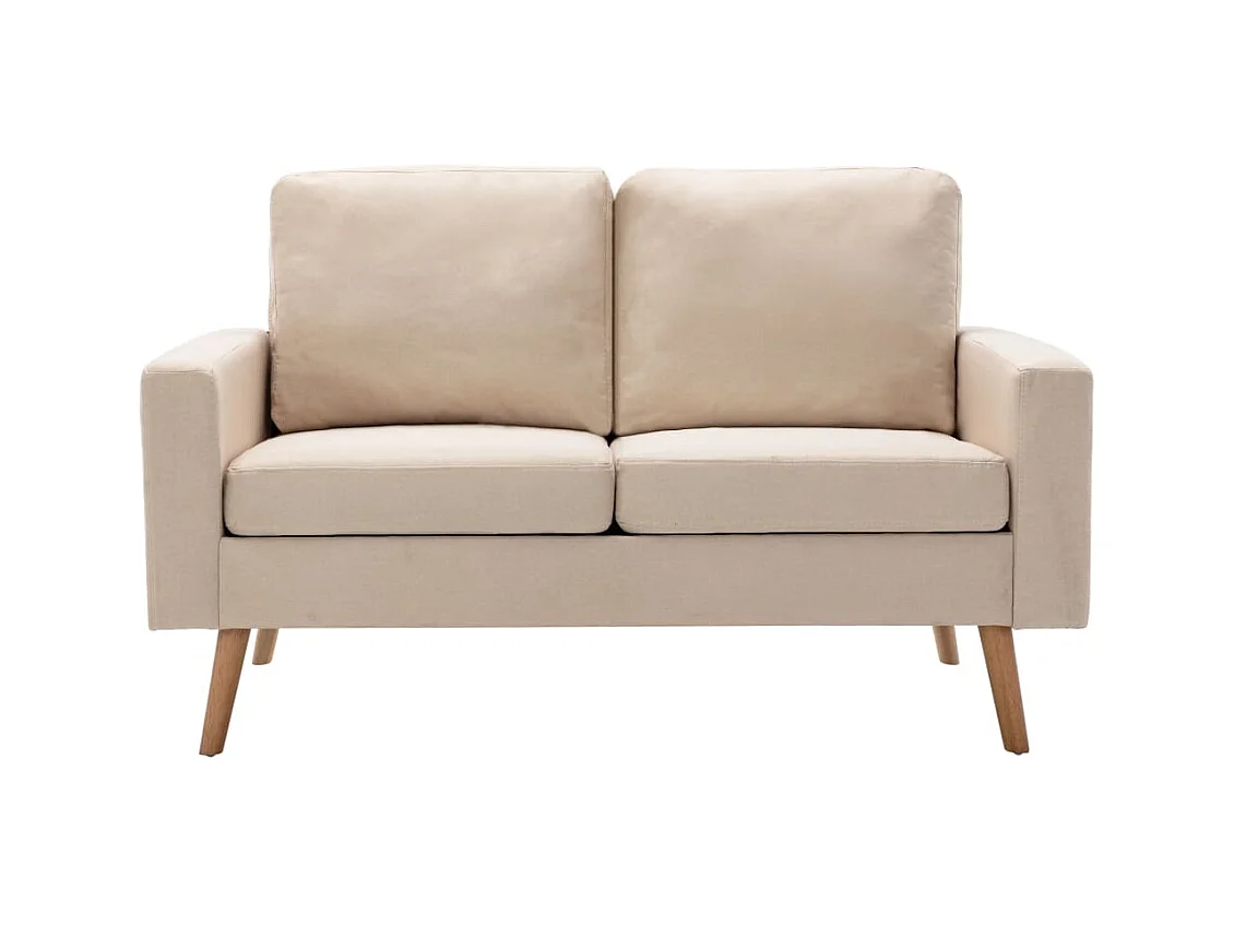 2-zitsbank crème stof
