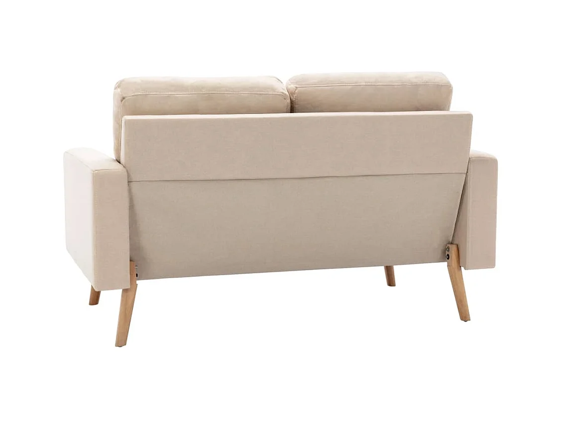 2-zitsbank crème stof