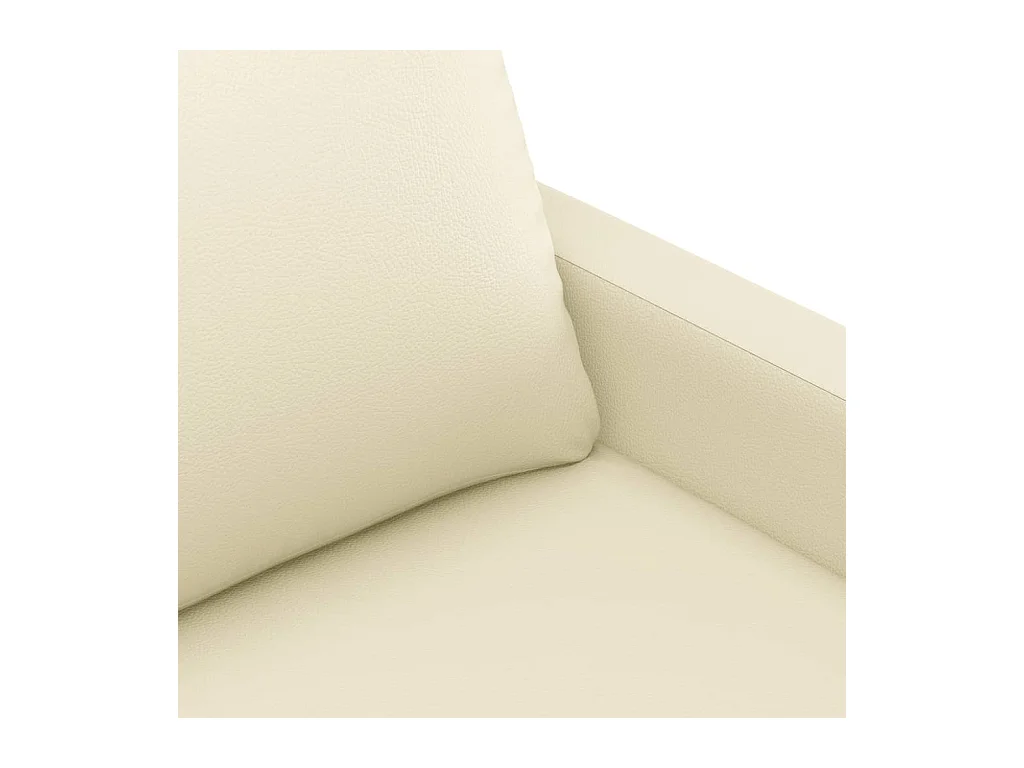 Conjunto de sofá de 2 piezas con cojines de piel sintética color crema