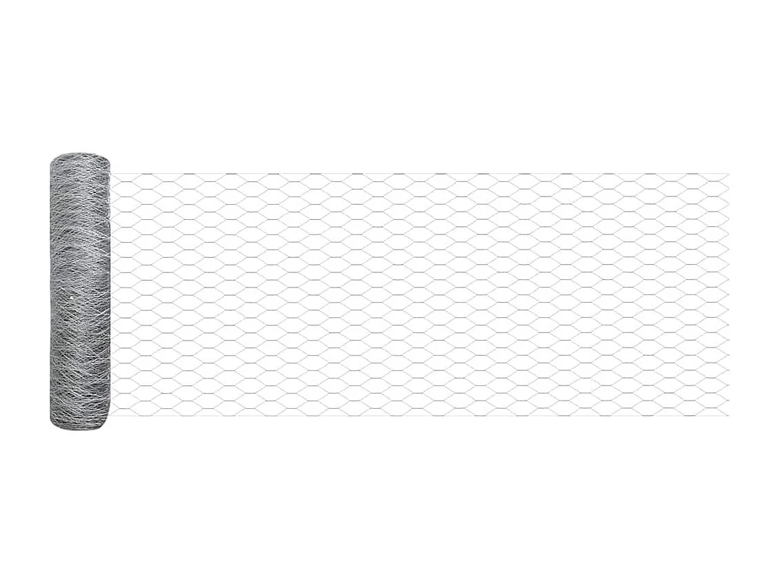 Hek met palen Zilver 0,4 x 10 m Staal