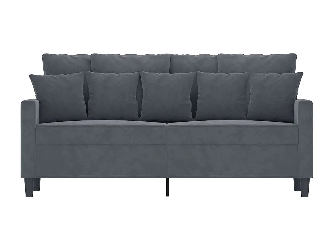 2-Sitzer-Sofa Dunkelgrau 140 cm Samt