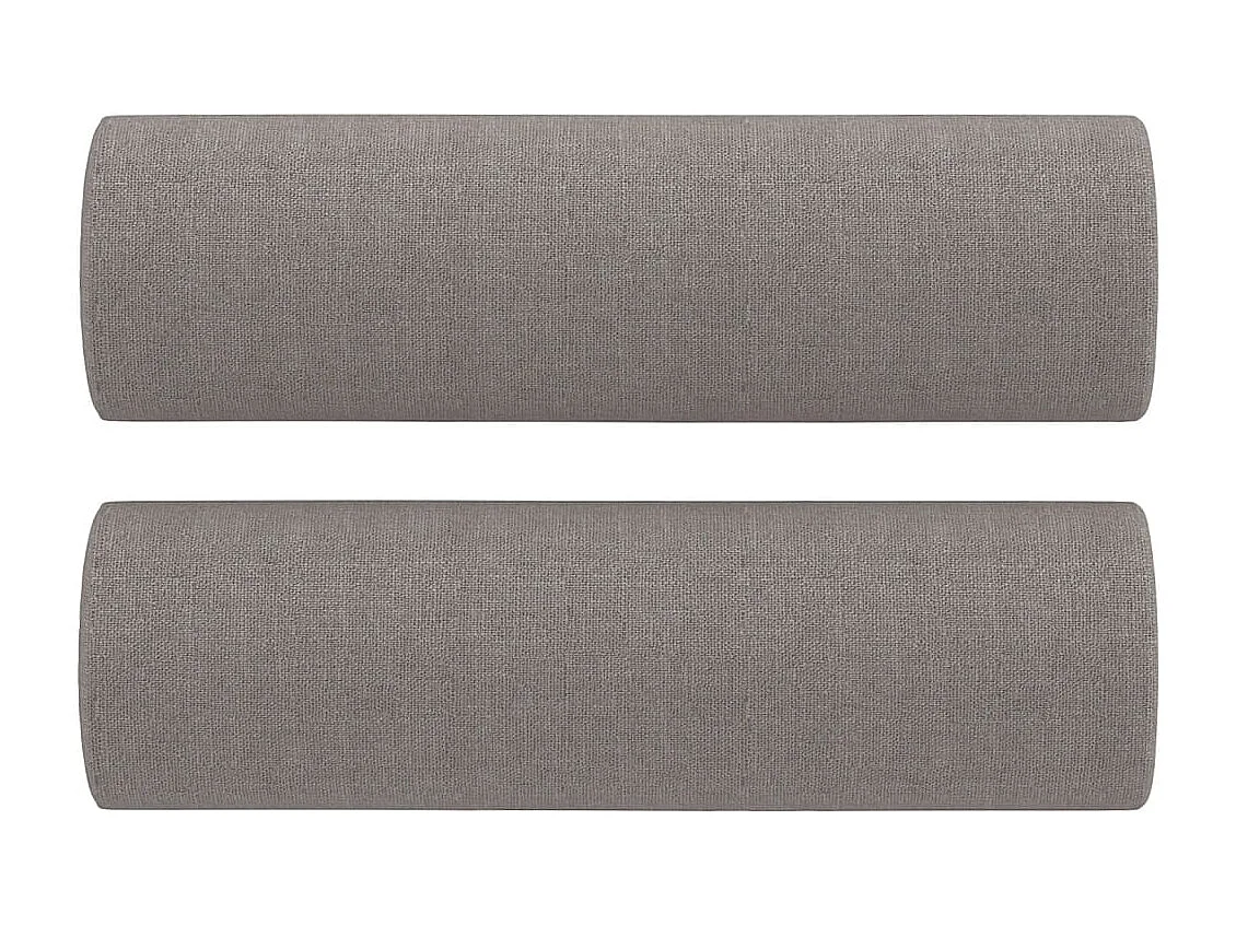 Divano 2 posti con cuscini decorativi in tessuto tortora 120 cm