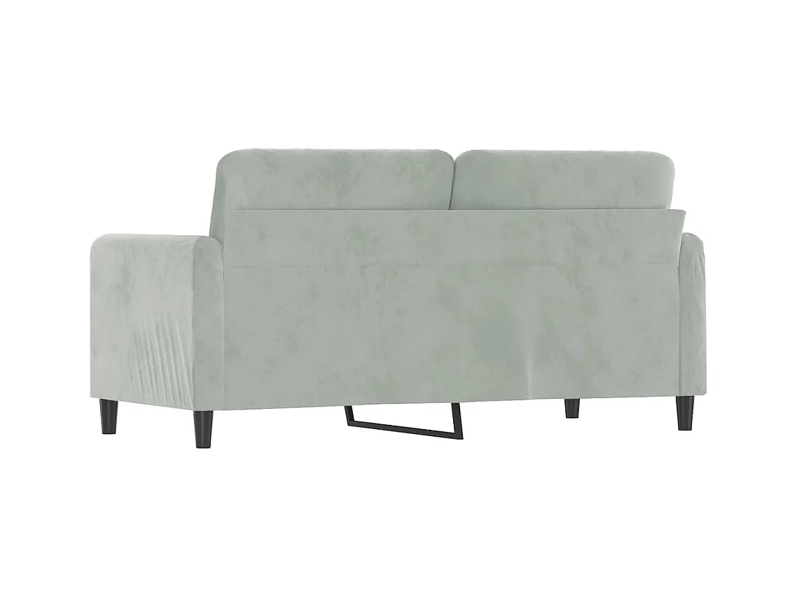 2-zitsbank Lichtgrijs 140 cm Fluweel