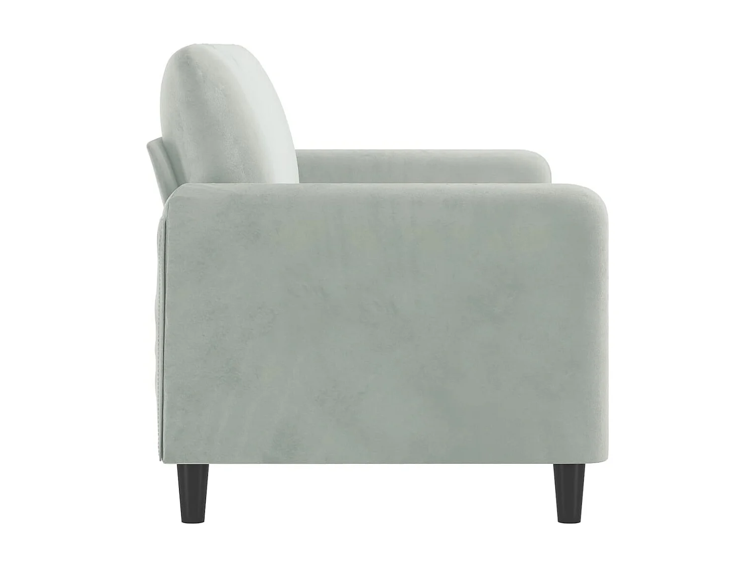 Canapé à 2 places Gris clair 140 cm Velours